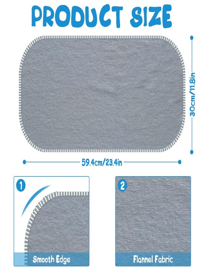 CUXFLS Baby Waterproof Changing Pad Liners (6 Pack) - Washable Reusable Changing Table Cover Liners Double, Portable Diaper Pads, Grey Line - Image 2